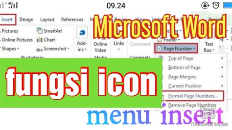 Mengenal Fungsi Dan Icon Menu Insert Pada Microsoft Word Youtube