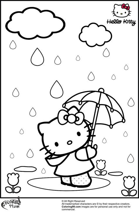 Hello Kitty Coloring Pages Team Colors