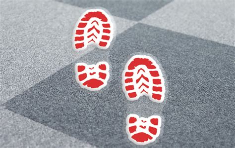 Indoor Shoe Print Floor Stickers Graphics