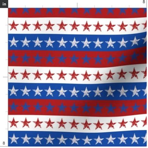 Distressed Stars And Stripes Fabric By The Yard Patriotic Etsy