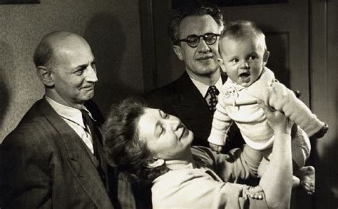 Otto Frank Admiring Miep And Jan Giess Baby Son Paul 1951 Jan Gies