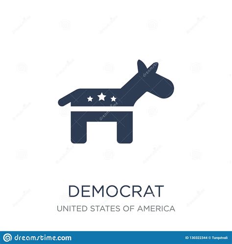 Democrat Icon. Trendy Flat Vector Democrat Icon On White 
