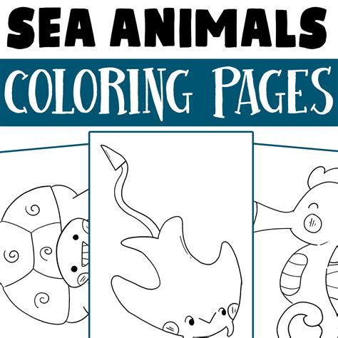 Ocean Animals Coloring Pages For Kids Under The Sea Animals Coloring