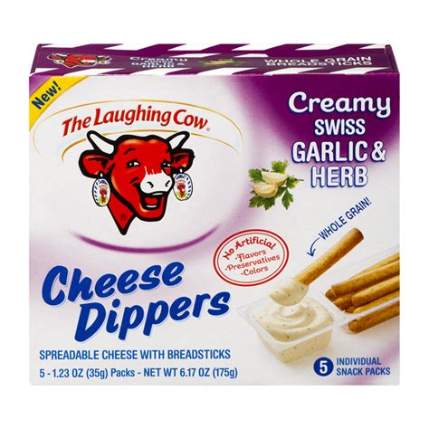 save on the laughing cow cheese dippers creamy swiss garlic and herb 5 ct order online delivery