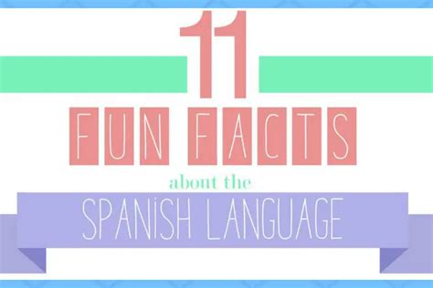 Fun Facts About The Spanish Language Infographic