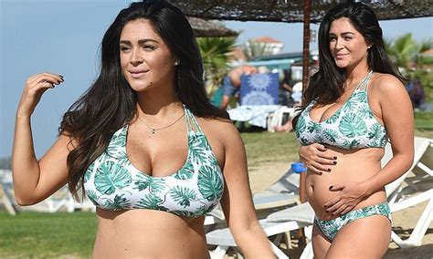 Pregnant Casey Batchelor Showcases Bump In Lanzarote Daily Mail Online