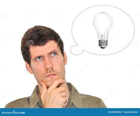 Creative Young Man Thinking Of A Bright Idea Royalty Free Stock Image