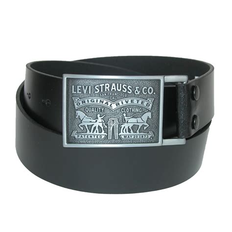 Levis Men S Leather Bridle Belt With Antiqued Removable Plaque Buckle Leather Men Belt Levi