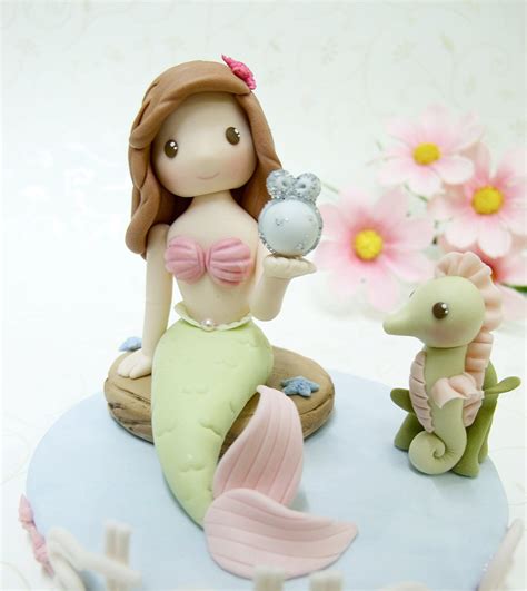 Little Mermaid Figurine For Birthday Cake Topper Or A T 6890