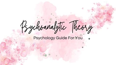 Psychoanalytic Theory Sigmund Freud In English Youtube