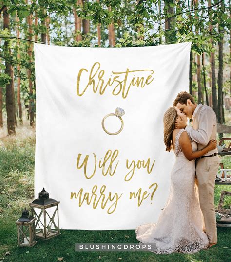 Will You Marry Me Banner Wedding Proposal Idea Will You Etsy