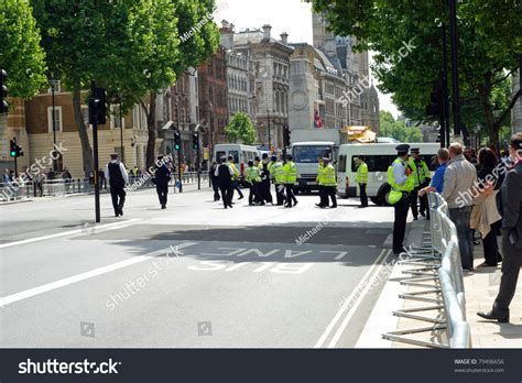 London England May Unidentified Police Stock Photo