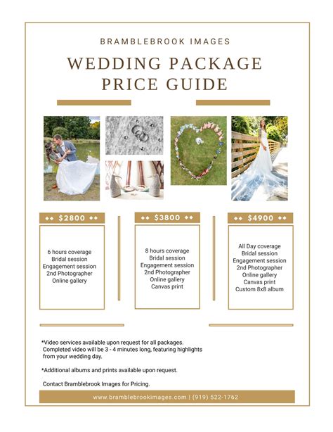 Wedding Packagespricing Bramblebrook Photography