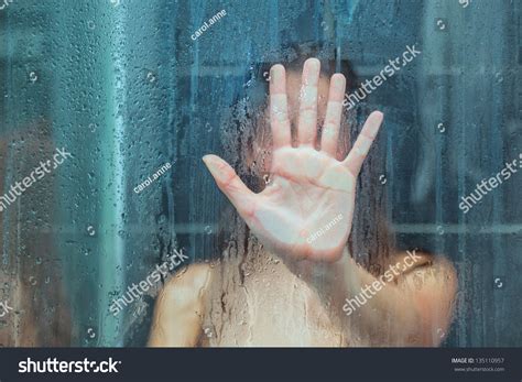 Woman Behind Glass Stock Photo 135110957 Shutterstock