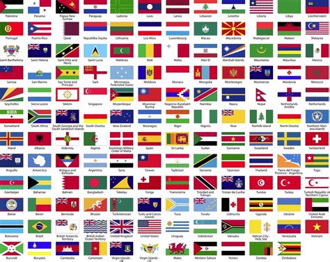 Ilustracao Mapa Do Mundo Com Bandeiras De Todos Os Paises Vetor Images