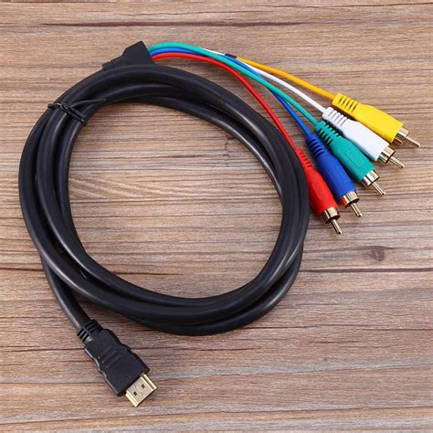 Hdmi Interconnects Male To 5 Rca Cable Of 5ft Rgb Audio Adapter Hot Video Cables