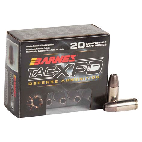 Barnes Tac Xpd Defense 9mm Luger P 115gr Tac Xp Handgun Ammo 20