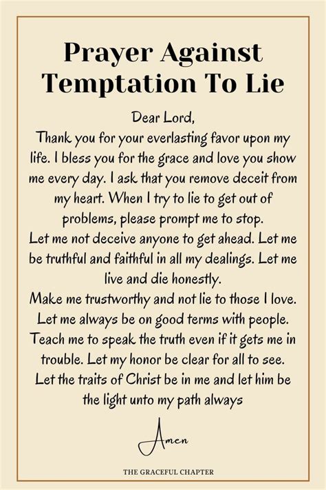 6 Effective Prayers Against Temptation The Graceful Chapter