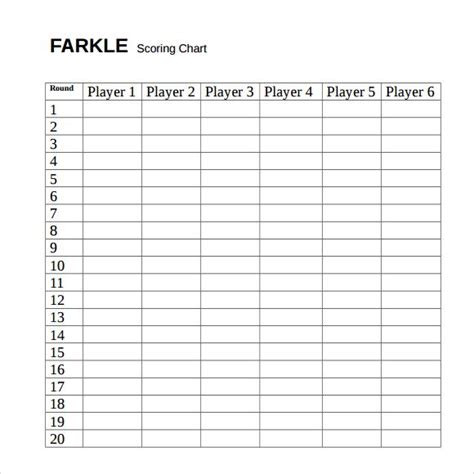 Farkle Score Sheet Template 7 Download Free Documents In Pdf Word