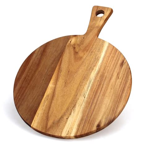 Buy Acacia Wood Cutting Board With Handle Wooden Chopping Board Round