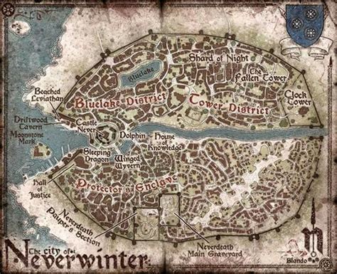 Neverwinter Fantasy World Map Fantasy City Map Fantasy Map