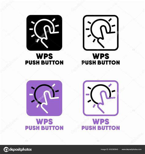 Wps Push Button Vector Information Sign Stock Vector By ©denbarbulat