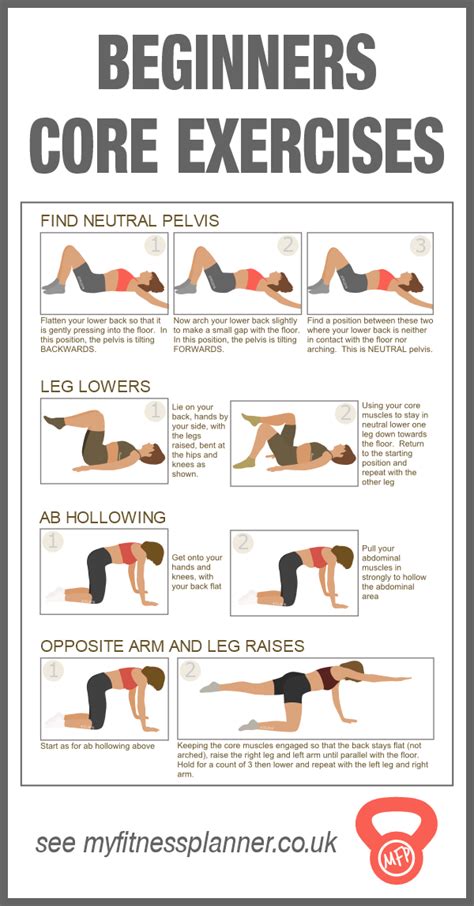 Back muscles, like any other muscle in the body, require adequate exercise to maintain strength and tone. Core exercises for beginners - the best way to get flat abs - My Fitness Planner