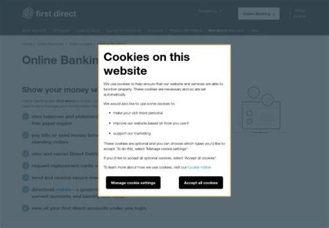 First Direct Online Banking Login Page