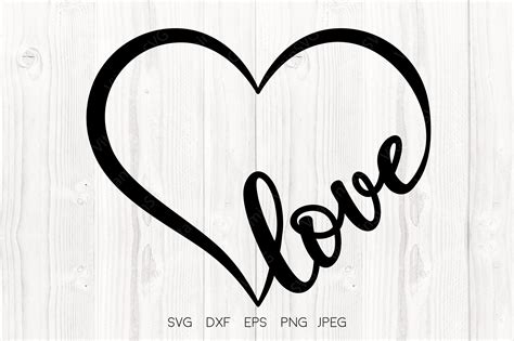 Love Heart Svg Heart Svg Valentines Afbeelding Door Vitaminsvg