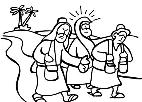 Emmaus Road Coloring Page Coloring Pages