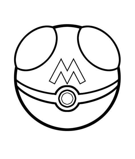 Printable Pokemon Ball Coloring Page