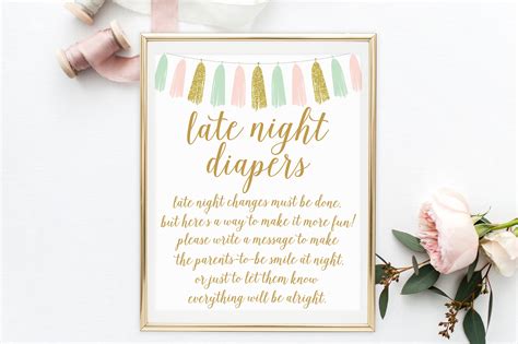 Late Night Diaper Game Free Printable Printable Templates