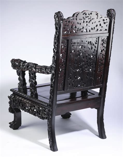 Sold Price Rare 19th C Chinese Carved Rosewood Dragon Chair Invalid