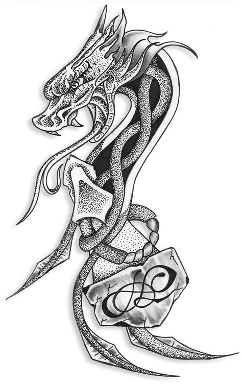 Black ink based celtic sleeve tattoos. Dragon Tattoo Designs - The Body is a Canvas | Celtic ...