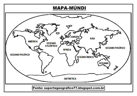 Planisfério Politico Para Colorir Mapamundi Político Para Imprimir