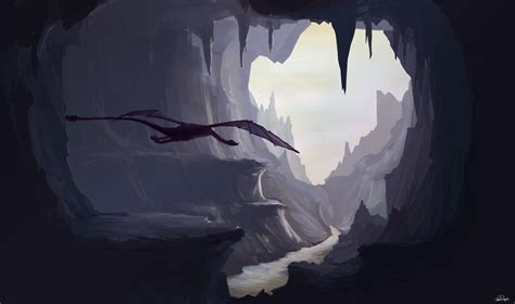 Dragon Cave By Axtreem On Deviantart Cave Drawings Dragon Cave
