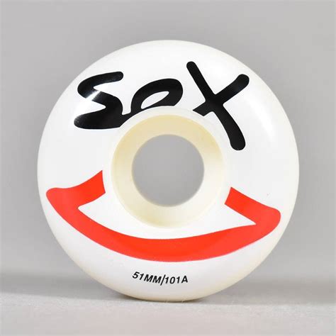 Sex Skateboards Sex 101a White Skateboard Wheels 51mm Skateboards