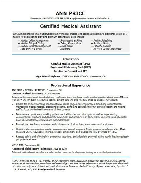 sample resume   medical assistant medical assistant resume