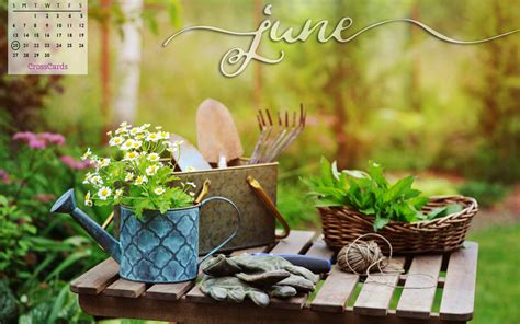 June 2021 Gardening Desktop Calendar Free June Wallpaper