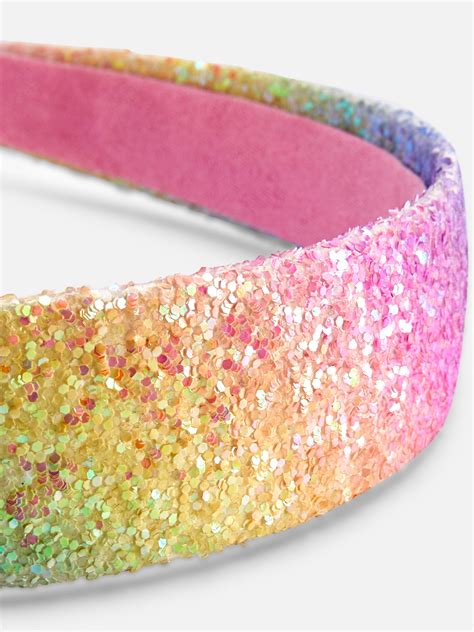 Rainbow Glitter Headband Primark