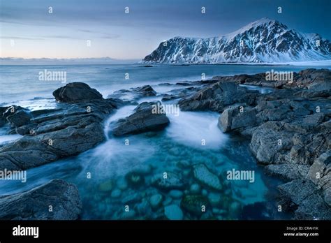 Evening Mood At Skagsanden Beach Near Flakstad Flakstadsøya Lofoten