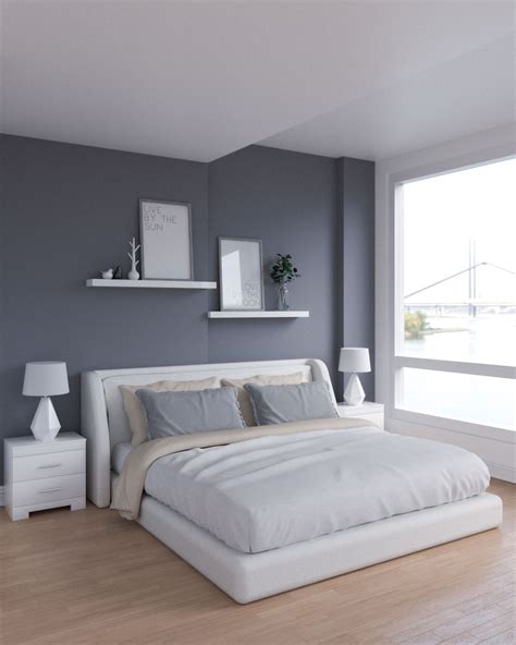 Grey Accent Wall Bedroom 60 Stylish Blue Walls Ideas For Blue Painted