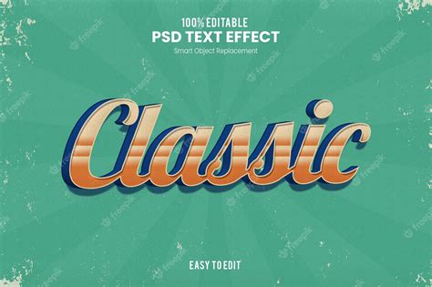 Premium Psd Classic Old Vintage Retro Bold 3d Text Effect