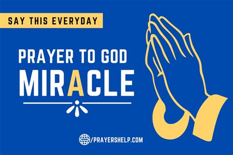 Miracle Prayer To God Say This Everyday Prayers Help