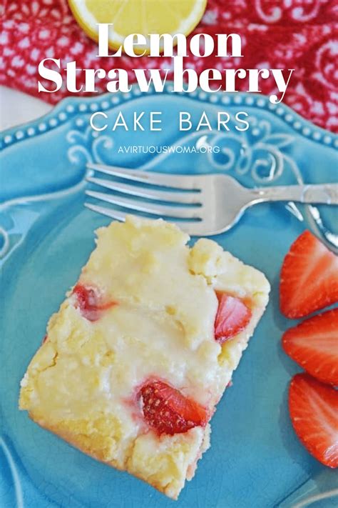 Lemon Strawberry Cake Bars A Simple Spring Dessert Recipe Simple Spring Dessert Recipe