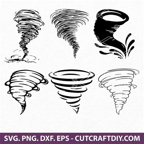 Tornado SVG Hurricane Png Storm Svg Twisters SVG PNG DXF EPS Cut