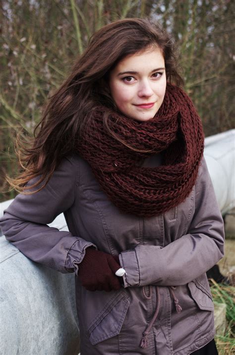 Free Images Girl View Model Clothing Outerwear Scarf Smile