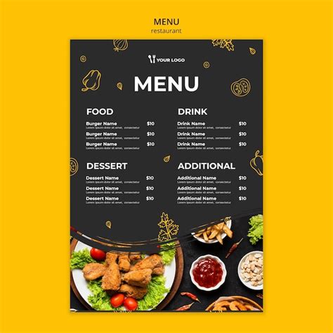 Free Psd Restaurant Menu Template