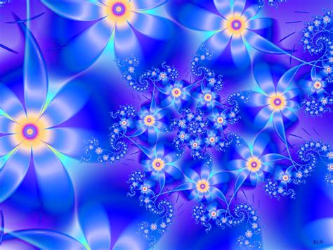 Pattern Of Blue Flowers Wallpapers And Images Wallpapers