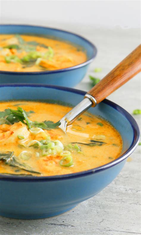 Instant Pot Thai Curry Soup With Shrimp And Sweet Potato